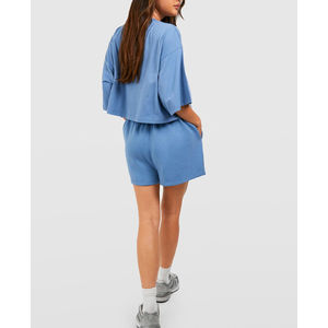 Comprar conjuntos de mujer con logotipo personalizado Ropa de verano Camisetas Pantalones cortos Conjunto de pantalones cortos de mujer Ropa de mujer 2026 - Product Image 2