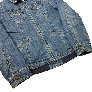 เสื้อแจ็กเก็ตยีนส์กระดุมด้านหน้าสำหรับผู้ชายดีไซน์ตามสั่งความยาวแบบขาดสไตล์สตรีทแวร์แฟชั่น - Product Image 6