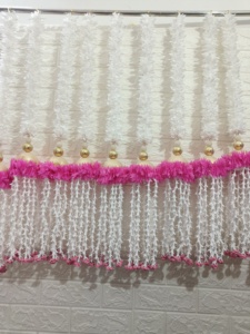 Bola de jazmín borla cadena decoración de la boda Haldi Mehndi decoración del hogar telón de fondo caléndula Mogra flor guirnalda Festival Deco - Product Image 2