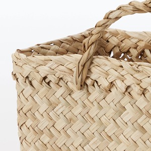 Panier en jonc de mer à chevrons avec poignée, fait main, pour rangement, vente en gros, écologique, fabriqué au Vietnam - Product Image 5