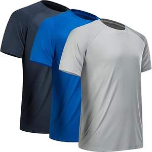 OEM Marque privée Vêtements de fitness T-shirt à manches courtes pour homme Gym 100% Polyester paquet de 3 T-Shirts combo - Product Image 4