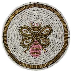 รถไฟเหาะลูกปัดทำด้วยมือมีลวดลายผึ้งที่สวยงามเหมาะสำหรับตกแต่งโต๊ะเวลาน้ำชาและของขวัญที่ใส่ใจ - Product Image 6