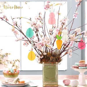 6 PCS Hanging <strong>Easter</strong> Egg <strong>Tree</strong> <strong>Decorations</strong> Honeycomb Tissue Paper Ornaments for Spring Party Hanging Ornament <strong>Decorations</strong> - Product Image 4