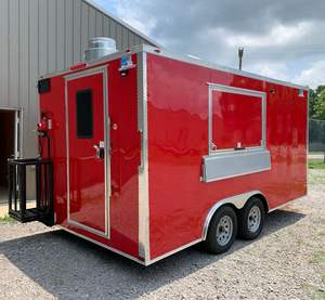 Camionnette mobile de restauration standard australienne, mini-remorque alimentaire pour hot-dogs, bonbons, chips, en aluminium, garantie de 2 ans, entièrement équipée - Product Image 1