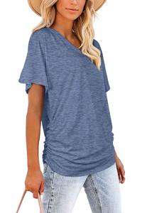 Camiseta de mujer con logotipo personalizado Fabricante Último diseño Camiseta de mujer 100% algodón Color sólido Camiseta de mujer hecha en Pakistán - Product Image 6