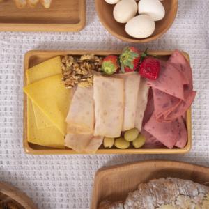 Ensemble de plateaux de service rectangulaires en bois de hêtre (2 pièces) |   30 × 19 cm - Product Image 4