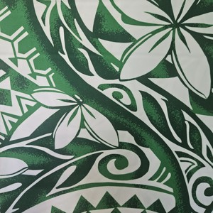 Impresionante diseño polinesio hermoso brillante en tela de poliéster suave 58 pulgadas de ancho listo para envío inmediato - Product Image 3