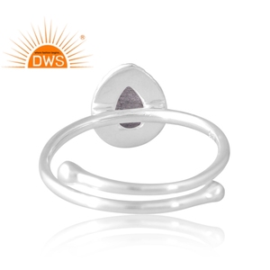 Latest Selling Silver Natural <b>Labradorite</b> Gemstone <b>Ring</b> Custom Jewelry Manufacture For Women Gift For Her - Product Image 2