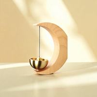 Timbre de madera decorativo de alta tendencia Timbre de madera Timbre de puerta de madera inalámbrico para decoración del hogar a precio al por mayor de La India