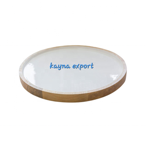 Latest Designer <b>Rectangle</b> Shaped Wooden Decorative Food Serving Tray Handcrafted Asian Zen Design Movable for <b>Coffee</b> <b>Table</b> Use - Product Image 3