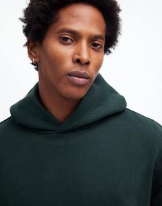 OEM 100% algodón de calidad superior sudaderas con capucha para los hombres de gran tamaño gota hombro ropa deportiva otoño con capucha liso teñido Puff estampado cremallera - Product Image 5