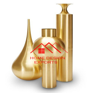 Jarrón de metal de aluminio Florero decorativo moderno de lujo para el hogar a precio al por mayor Diseño martillado con acabado plateado y negro - Product Image 6