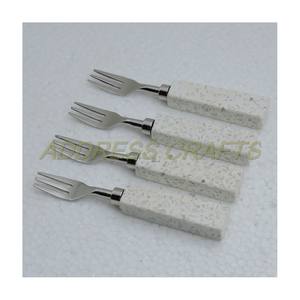 Ensemble de fourchettes à dîner en acier inoxydable de luxe écologiques et durables, manche créatif, couverts multifonctions, fourchette à fruits - Product Image 3