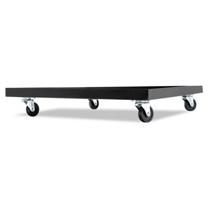 Chaise empilable en métal noir Alera ALESCCART avec capacité de 320 lb. Capacité 22,44 pouces. X 22,44 pouces X 3,93 pouces 22 roulettes pivotantes - Product Image 2
