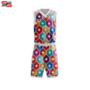 Conjunto de uniforme de baloncesto de moda para hombre de talla grande, uniforme de baloncesto estampado de alta calidad para adultos, equipo de ropa deportiva - Product Image 3