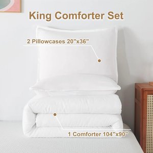 호텔 린넨 침실 가구 코튼 라벨 시트 및 이불 커버 킹사이즈 침대 이불 침구 세트 호텔 침실 세트 - Product Image 6