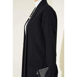 Chaqueta de piel sintética negra doblada de manga larga talla XS a 6XL estilo coreano cierre con cremallera bordado Technics estampado impermeable - Product Image 4