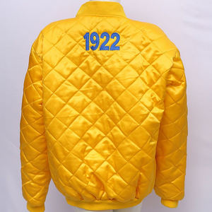 Veste matelassée d'hiver pour femmes grande taille en gros Sigma Gamma Rho tissu satiné respirant coupe-vent avec logo brodé - Product Image 4