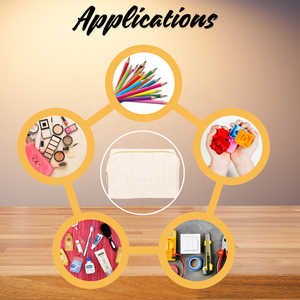 2024 sac cosmétique en toile en gros promotionnel sac de maquillage pas cher sac organisateur de maquillage cosmétique tout usage - Product Image 5