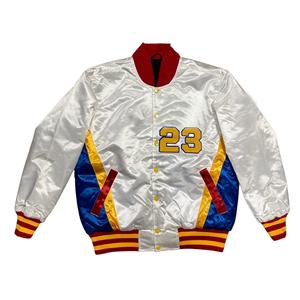 แจ็กเก็ตผ้าซาตินสำหรับผู้ชายเสื้อแจ็กเก็ตผ้าซาตินปักโลโก้ได้ตามต้องการ - Product Image 1