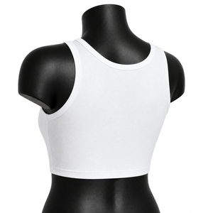 Custom <b>White</b> Women <b>Crop</b> <b>Tank</b> <b>Top</b> Sleeveless Yoga Gym Fitness Activewear OEM Wholesale Sportswear - Product Image 5