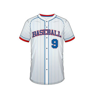 Camiseta de entrenamiento de béisbol Retro Unisex, camiseta de botón completo con sublimación personalizada, número de nombre personalizado, transpirable de talla grande rápido - Product Image 3