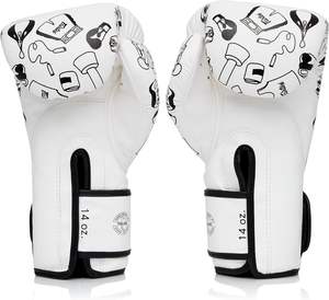 ถุงมือฝึกซ้อมพิมพ์ลายเอง ถุงมือซ้อมหนังสังเคราะห์ พร้อมลวดลายกราฟิก สำหรับการออกกำลังกายและฝึกซ้อม - Product Image 5