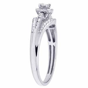 Bague de fiançailles personnalisée en argent sterling avec moissanite, princesse, diamant rond, dernière conception, bague de mariage pour femmes - Product Image 4