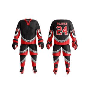 Venta al por mayor de alta calidad diferentes nombres números jugadores uniforme de hockey sobre hielo personalizado hombres sublimación uniforme de hockey sobre hielo ropa deportiva - Product Image 3