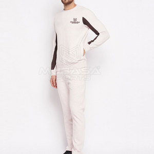 ชุดวอร์มสำหรับผู้ชายผ้าคอตตอนผ้าโพลีเอสเตอร์ทรงสลิมฟิต - Product Image 5