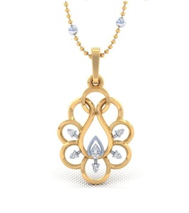 Pendentif en or 14 carats en gros avec filigrane complexe, élégance intemporelle exquise et finition premium certifiée par IGI - Product Image 2
