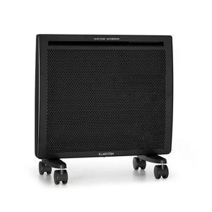 Radiateur Convecteur Mural Portable 1000W avec Minuteur 7 Jours IP24 pour Pièces jusqu'à 10 m² 3,2 kg Noir - Product Image 1