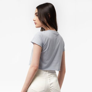 Top corto de calidad superior para mujer, algodón suave, transpirable y secado rápido, estampado de logotipo personalizado para ropa de calle de verano - Product Image 2