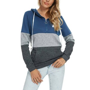 Nuevas mujeres de gran tamaño 100% algodón bloque Sudadera con capucha invierno peso pesado polar con bordado Rhinestone Logo impreso diseño - Product Image 3