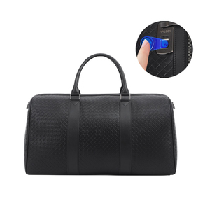 Genuine <b>Leather</b> Anti Theft Fingerprint Lock Custom Travel <b>Weekender</b> Overnight Duffel <b>Bag</b> Gym Sports Tote Duffle <b>Bag</b> for <b>Men</b> - Product Image 3