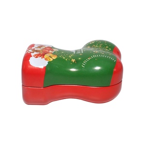 S Christmas Stocking Tinplate Food Gift Box for Candy and <b>Chocolate</b> Packaging - Product Image 2