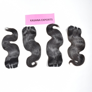 Fabricant 100% Paquets de cheveux humains à cuticules alignés Indian Natural Processing none machine double trame Extensions de cheveux humains - Product Image 1