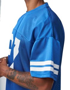 Nueva Llegada: Camiseta de Fútbol Americano Azul para Hombre, Número 27, Cuello Redondo, Manga Corta, Transpirable, Corte Holgado - Product Image 6