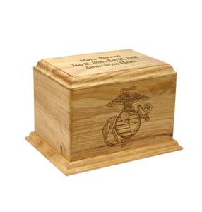 Urne de crémation du Corps des Marines en bois sur mesure - Product Image 6