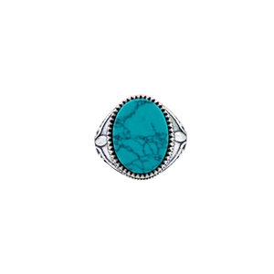 Bague classique bijoux pour femmes argent Boho Style bijoux 925 argent Sterling Turquoise pierres précieuses à la main bague cadeau pour femme - Product Image 1