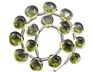 Pierres précieuses en Quartz de citron naturel, cœur lisse, perles de Briolette, vente en gros, haute qualité pour bijoux, Bracelet, collier - Product Image 1
