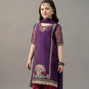 Elegant Pakistani Girls Party Embroidered Formal Lehenga Choli with Lace Overlay Contrast Dupata for Eid Special Festival - Product Image 1