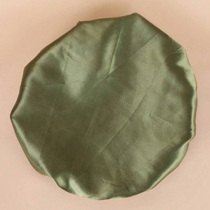 Gorro de satén de seda personalizado de doble capa, gorro elástico suave y cómodo, gorro de ducha para el cabello, gorros - Product Image 3