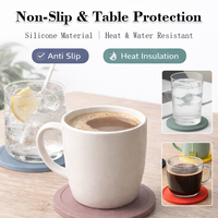 En stock : Lot de 6 sous-verres en silicone à prix réduit, idéal pour les événements, les agences et l'hôtellerie, personnalisable avec votre logo.