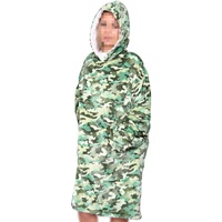 Sudadera con capucha extragrande de forro polar sherpa personalizada para mujer, suéter tejido cálido tipo manta unisex, ropa suave de invierno, directo de fábrica OEM