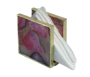 Alta calidad multicolor promocional varios patrones ágata servilletero hogar y cocina posavasos bebida posavasos de piedra - Product Image 1