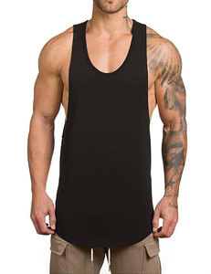 Débardeurs de sport en maille pour hommes, vêtements de sport d'été, logo personnalisé OEM, musculation, sans manches, spandex/coton, séchage rapide, haute qualité - Product Image 2