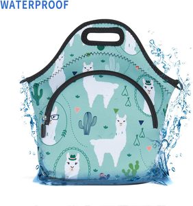 Sac isotherme en néoprène personnalisable par sublimation, imperméable, réutilisable, pliable, pour pique-nique et transport alimentaire - Product Image 3
