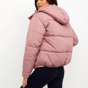 Veste matelassée à fermeture éclair pour femme, style nouveau, logo personnalisé, respirante, col montant, hiver, grande taille, poids lourd, vente en gros - Product Image 3
