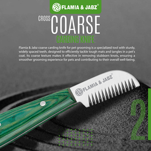 Cuchillos Pelacables de acero inoxidable y madera ecológicos para peines de Terriers para el cuidado de mascotas - Product Image 4